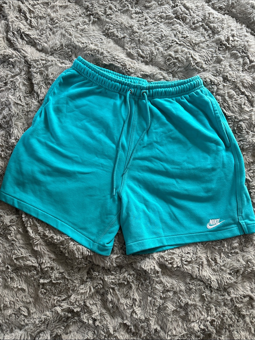 Nike Turquoise Athletic Shorts with Drawstring